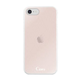 iPhone7/8/SE2/SE3 ハイブリッド クリアケース シアーストライプ ベージュ