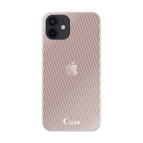 iPhoneケース ハイブリッド クリアケース シアーストライプ