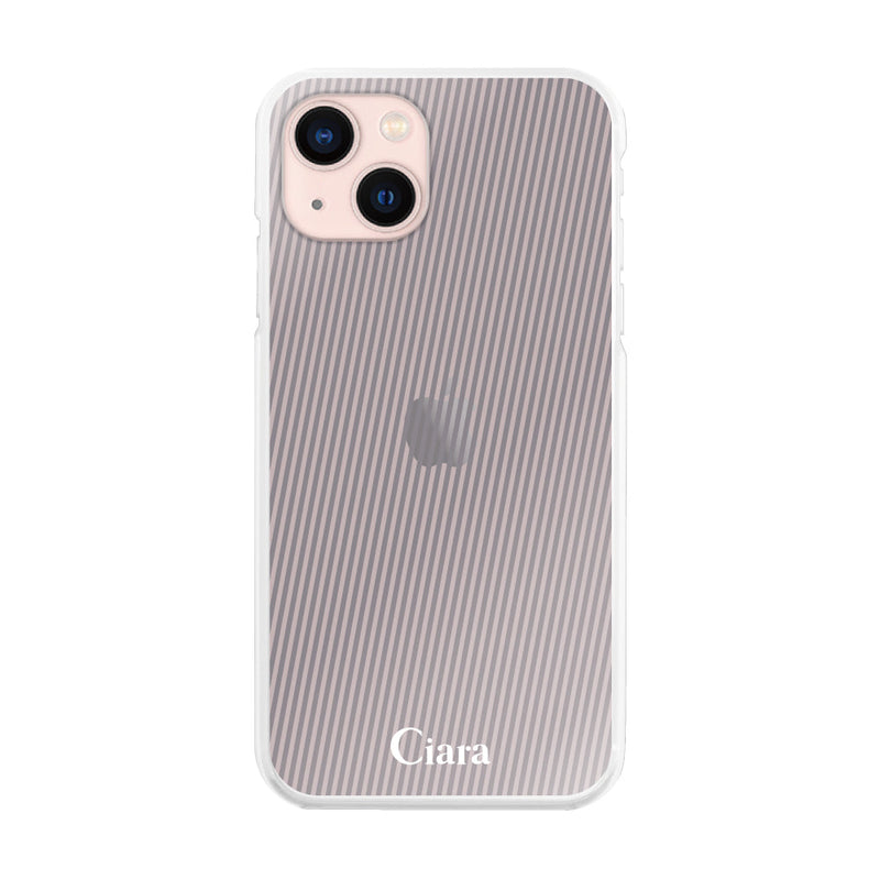 iPhoneケース ハイブリッド クリアケース シアーストライプ