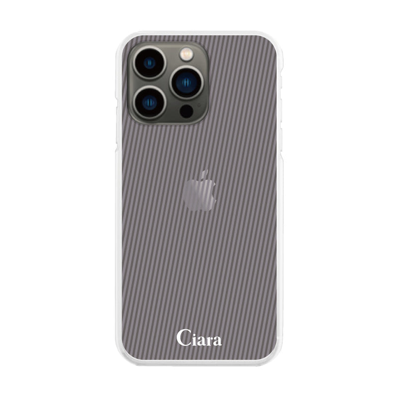 iPhoneケース ハイブリッド クリアケース シアーストライプ