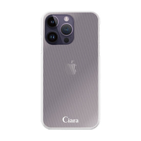 iPhoneケース ハイブリッド クリアケース シアーストライプ