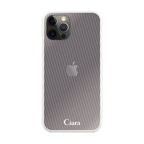 iPhoneケース ハイブリッド クリアケース シアーストライプ