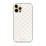 iPhone11Pro ガラス 強化ガラスケース シアラモノグラムパターン ベージュ