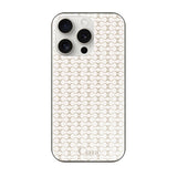 iPhone15ProMax ガラス 強化ガラスケース シアラマカダムパターン ベージュ