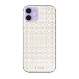 iPhone12/12Pro ガラス 強化ガラスケース シアラマカダムフルパターン ベージュ