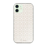 iPhone12mini ガラス 強化ガラスケース シアラマカダムフルパターン ベージュ