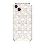 iPhone13 ガラス 強化ガラスケース シアラマカダムフルパターン ベージュ