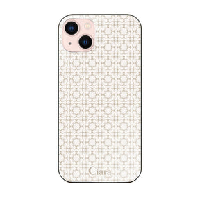 iPhoneケース ガラス 強化ガラスケース シアラマカダムフルパターン