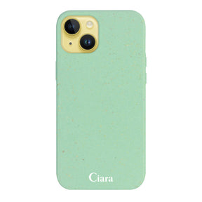 iPhone14Plusケース サスティナブルケース ロゴ グリーン