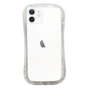 iPhone11 TPUグリップ クリアケース ロゴ ホワイト