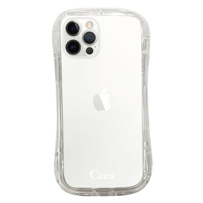 iPhone11Pro TPUグリップ クリアケース ロゴ ホワイト