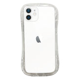 iPhone12mini TPUグリップ クリアケース ロゴ ホワイト