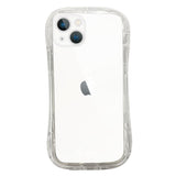 iPhone13 TPUグリップ クリアケース ロゴ ホワイト