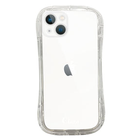 iPhone13mini TPUグリップ クリアケース ロゴ ホワイト