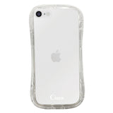 iPhone7/8/SE2/SE3 TPUグリップ クリアケース ロゴ ホワイト