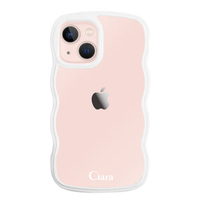 iPhoneケース ウェーブフレーム クリアケース ロゴ