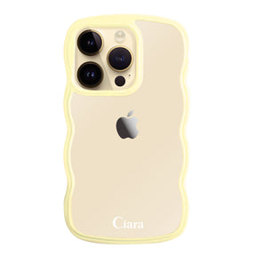 iPhoneケース ウェーブフレーム クリアケース ロゴ