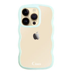 iPhoneケース ウェーブフレーム クリアケース ロゴ