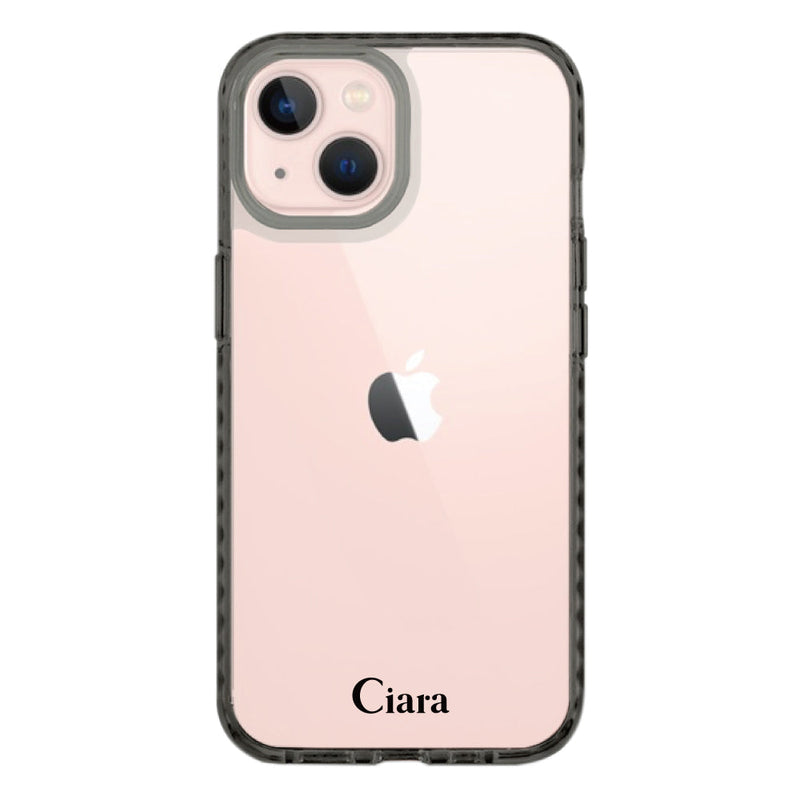 iPhoneケース カラークッションバンパー 耐衝撃クリアケース ロゴ