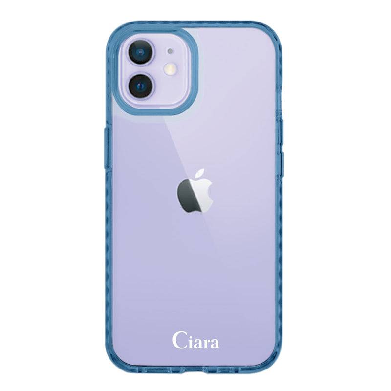 iPhoneケース カラークッションバンパー 耐衝撃クリアケース ロゴ