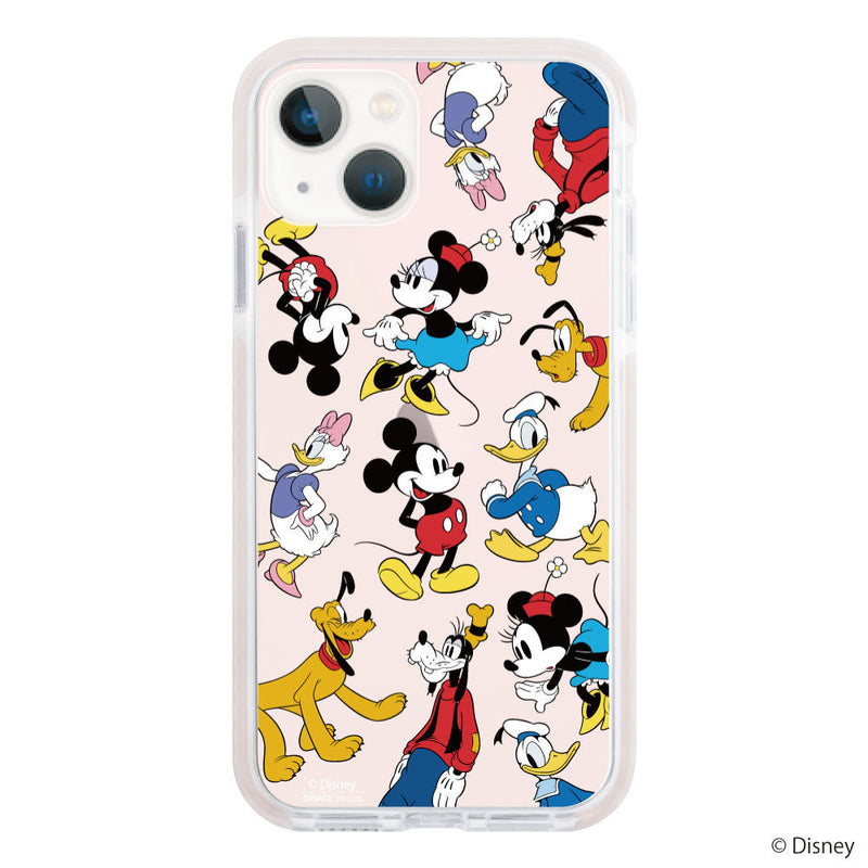 iPhoneケース/MICKEY&FRIENDS(ミッキー&フレンズ) クッションバンパー 耐衝撃クリアケース