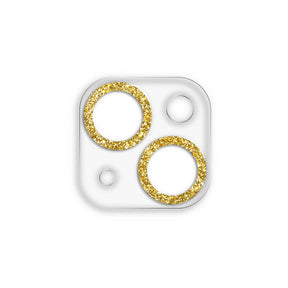 iPhone13/13mini スマホアクセサリー カメラカバー クリアラメカメラレンズフィルム クリアゴールド