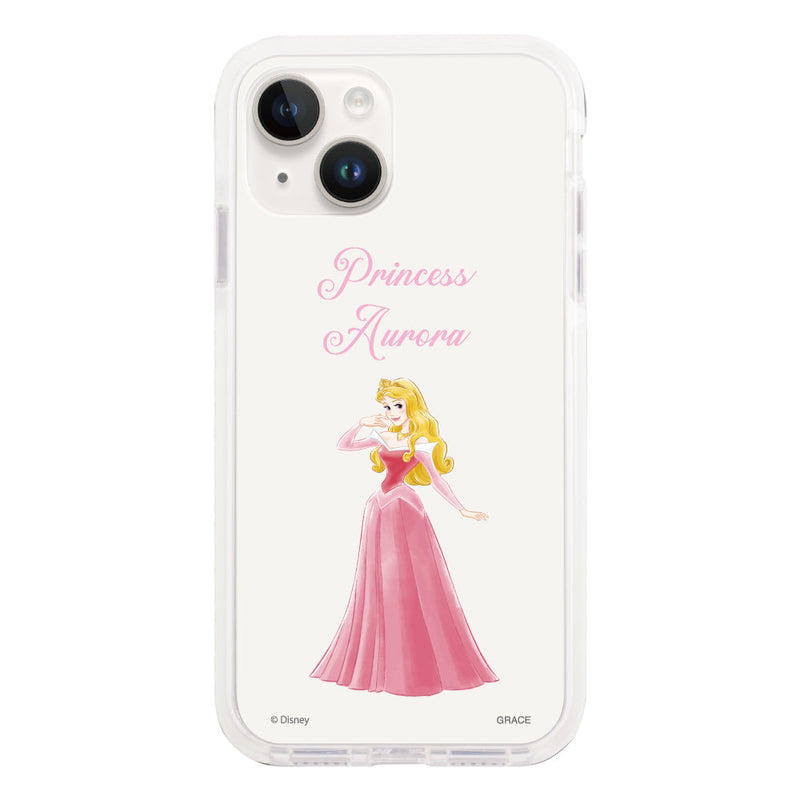 iPhoneケース クッションバンパー 耐衝撃クリアケース ＜ディズニープリンセス/オーロラ姫＞