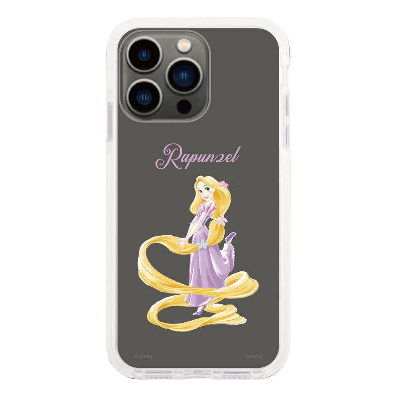 iPhoneケース クッションバンパー 耐衝撃クリアケース ＜ディズニープリンセス/ラプンツェル＞
