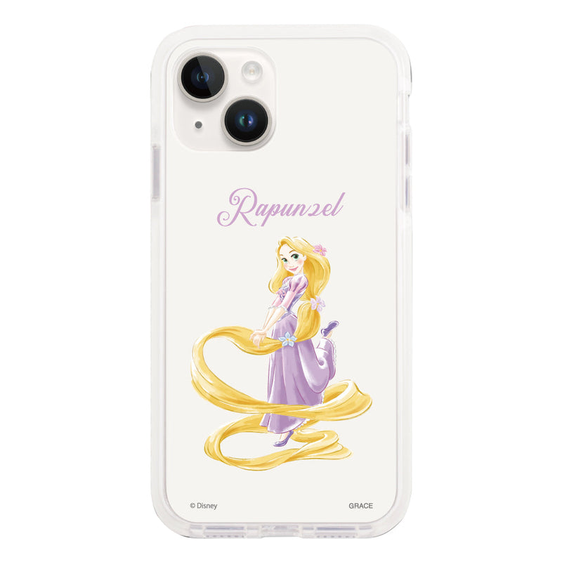 iPhoneケース クッションバンパー 耐衝撃クリアケース ＜ディズニープリンセス/ラプンツェル＞