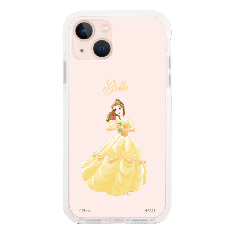 iPhoneケース クッションバンパー 耐衝撃クリアケース ＜ディズニープリンセス/ベル＞