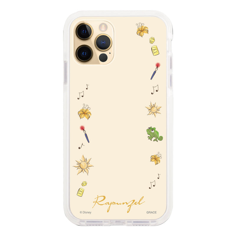 iPhoneケース クッションバンパー 耐衝撃クリアケース ＜ディズニープリンセス/ラプンツェル（フレーム）＞