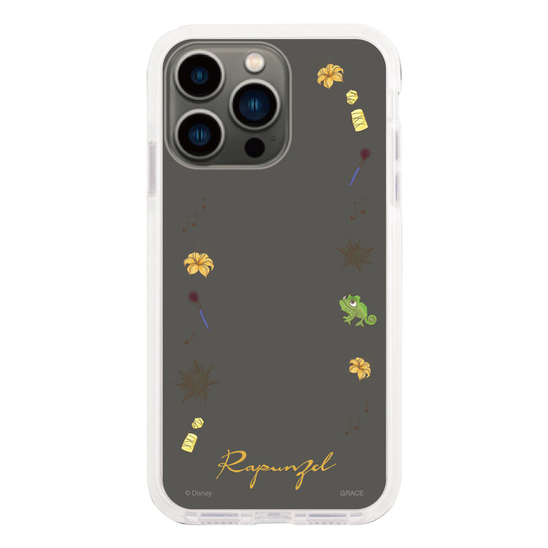 iPhoneケース クッションバンパー 耐衝撃クリアケース ＜ディズニープリンセス/ラプンツェル（フレーム）＞