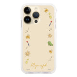 iPhone14Proケース クッションバンパー 耐衝撃クリアケース ディズニー100 フレーム プリンセス ラプンツェル クリア
