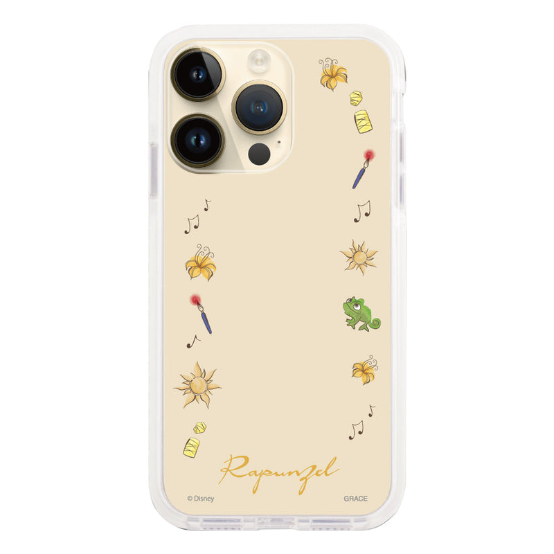 iPhoneケース クッションバンパー 耐衝撃クリアケース ＜ディズニープリンセス/ラプンツェル（フレーム）＞