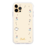 iPhone11Proケース クッションバンパー 耐衝撃クリアケース ディズニー100 フレーム プリンセス ベル クリア