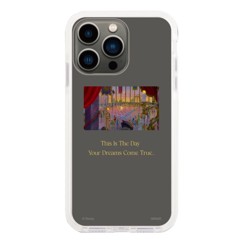 iPhoneケース クッションバンパー 耐衝撃クリアケース ＜ディズニープリンセス/美女と野獣（ムービー）＞